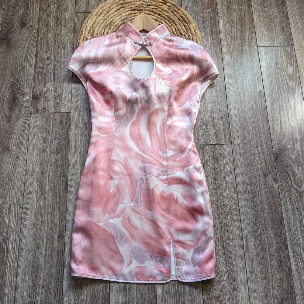COPY - NWOT (XS) - Handmade Silk Qipao Mini Dress
